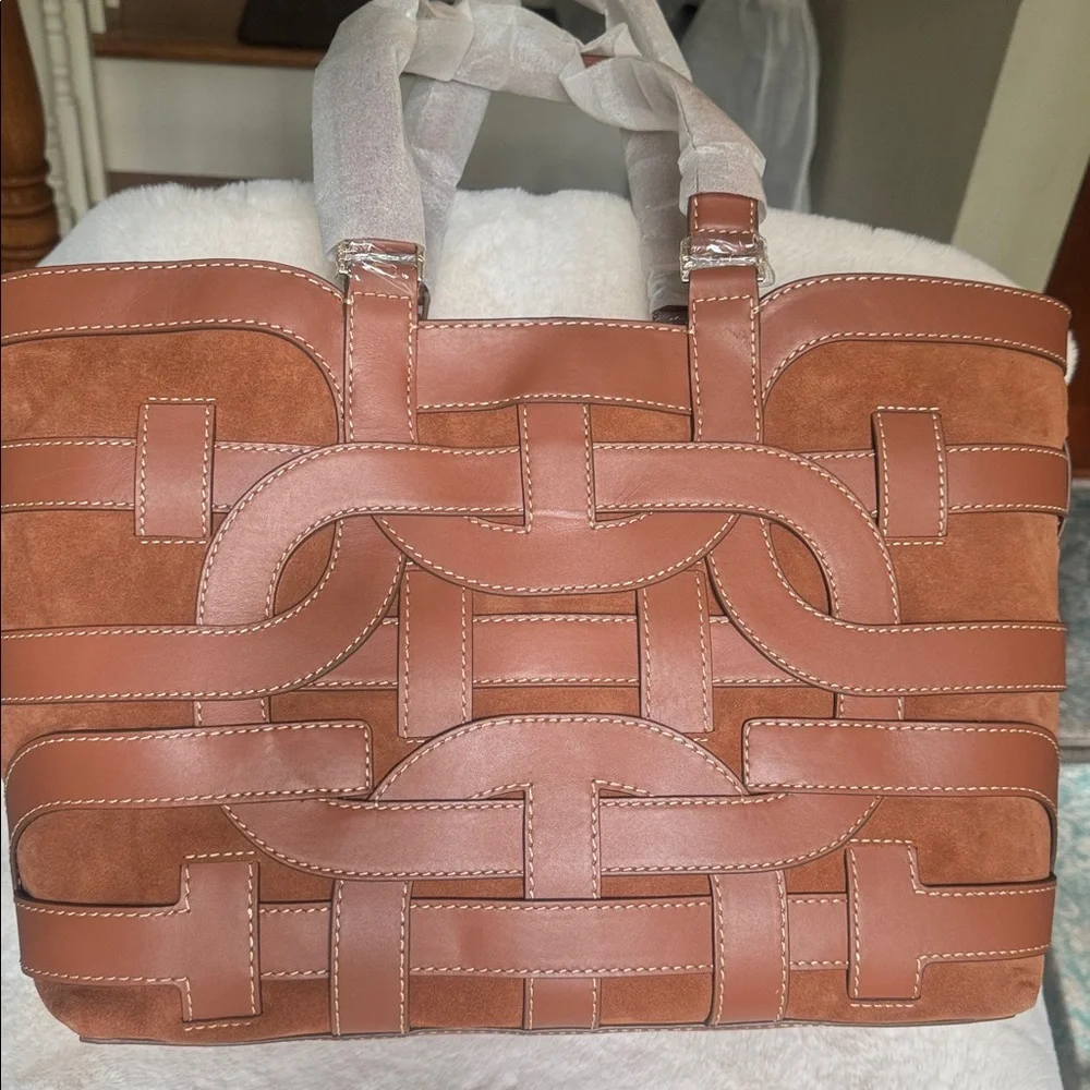 Sam Edelman Bay large Brown Leather Tote Bag - Picture 2 of 8